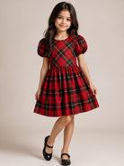 Abito per bambina Polo Ralph Lauren Kids rosso con motivo tartan 312B28392 001 Ralph Lauren kids 