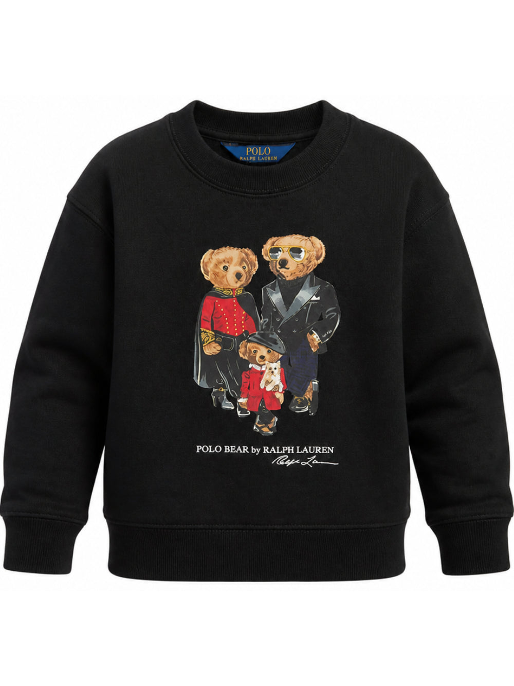 Felpa per bambina Ralph Lauren nera con stampa grafica sul davanti 312B31542 001 Ralph Lauren kids 