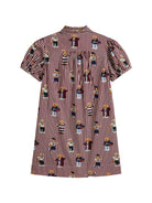 Abito per bambina Ralph Lauren Kids borgogna con motivo a righe verticali 312B35632 001 Ralph Lauren kids 