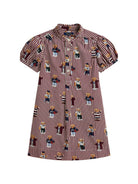 Abito per bambina Ralph Lauren Kids borgogna con motivo a righe verticali 312B35632 001 Ralph Lauren kids 