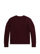 Maglione per bambina Polo Ralph Lauren Kids rosso con trama intrecciata 313A11238 005 Ralph Lauren kids 