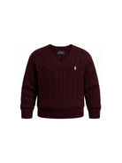 Maglione per bambina Polo Ralph Lauren Kids rosso con trama intrecciata 313A11238 005 Ralph Lauren kids 