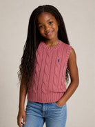 Gilet per bambina Polo Ralph Lauren Kids rosa con motivo Polo Pony ricamato 313B25969 001 Ralph Lauren kids 