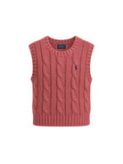 Gilet per bambina Polo Ralph Lauren Kids rosa con motivo Polo Pony ricamato 313B25969 001 Ralph Lauren kids 