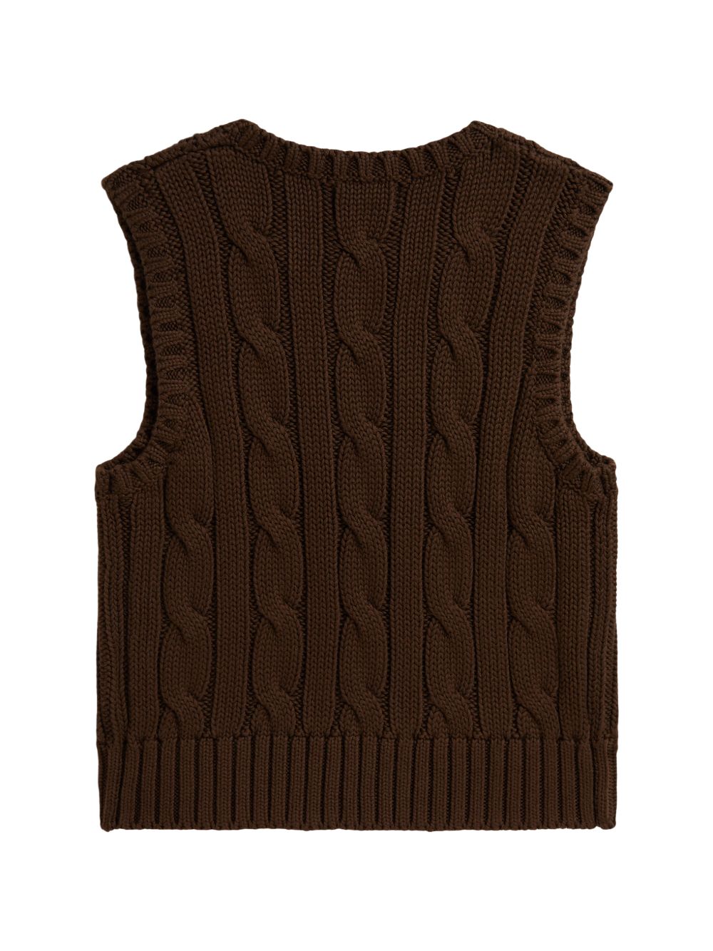 Gilet per bambina Polo Ralph Lauren Kids marrone con motivo Polo Pony ricamato 313B25969 002 Ralph Lauren kids 