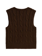 Gilet per bambina Polo Ralph Lauren Kids marrone con motivo Polo Pony ricamato 313B25969 002 Ralph Lauren kids 