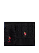 Set cappello e sciarpa per bambini Polo Ralph Lauren Kids nero con motivo Polo Bear 313B28318 001 Ralph Lauren kids 