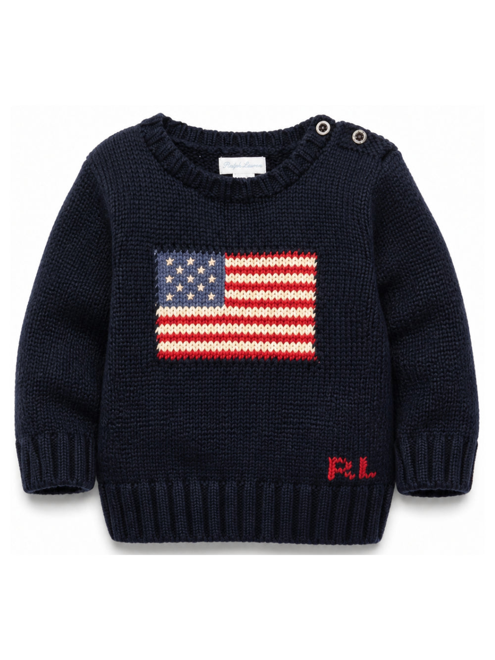 Maglione per neonato Ralph Lauren Kids blu navy con stampa grafica sul davanti 320668285 001 Ralph Lauren kids 
