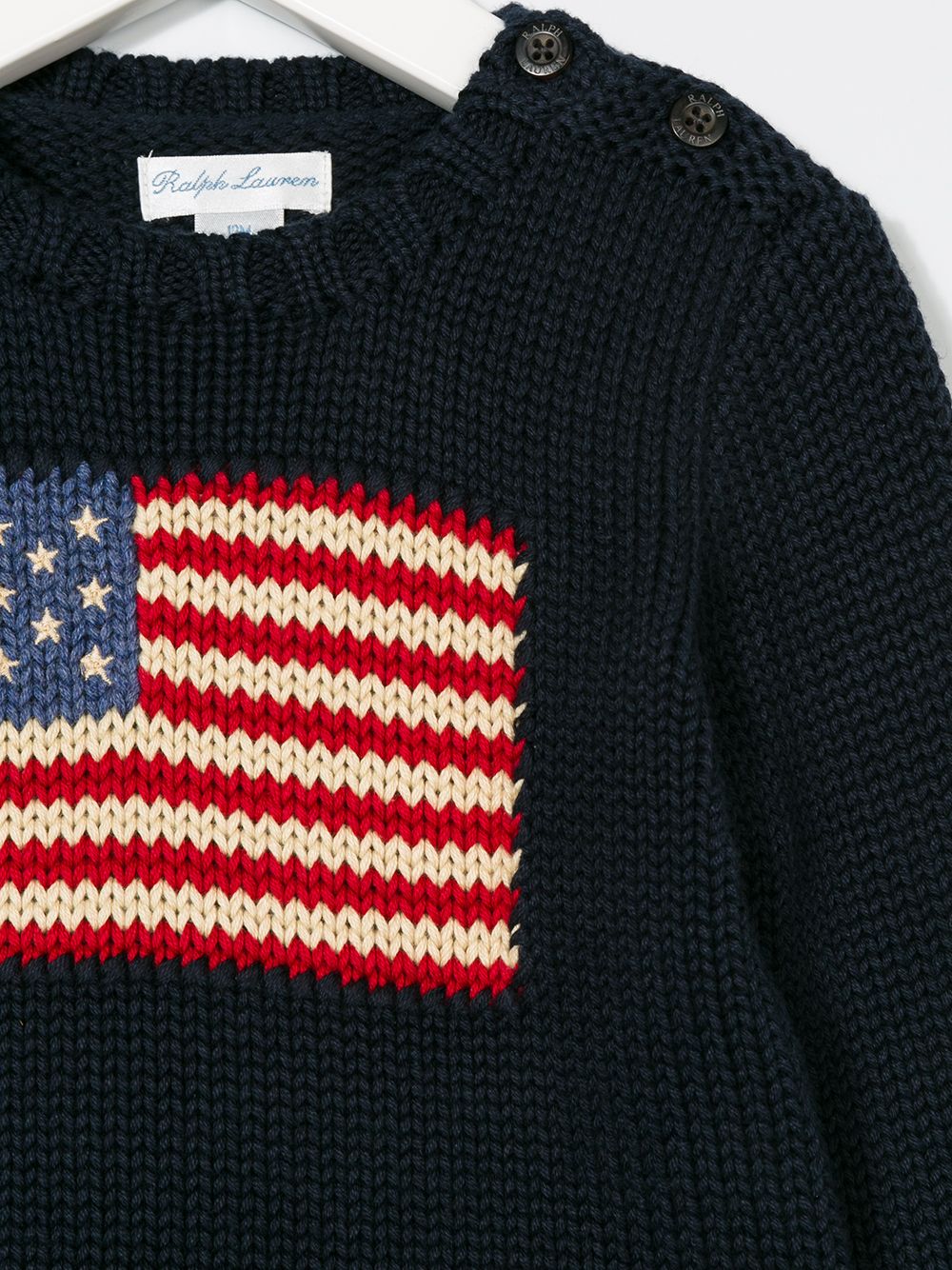 Maglione per neonato Ralph Lauren Kids blu navy con stampa grafica sul davanti 320668285 001 Ralph Lauren kids 
