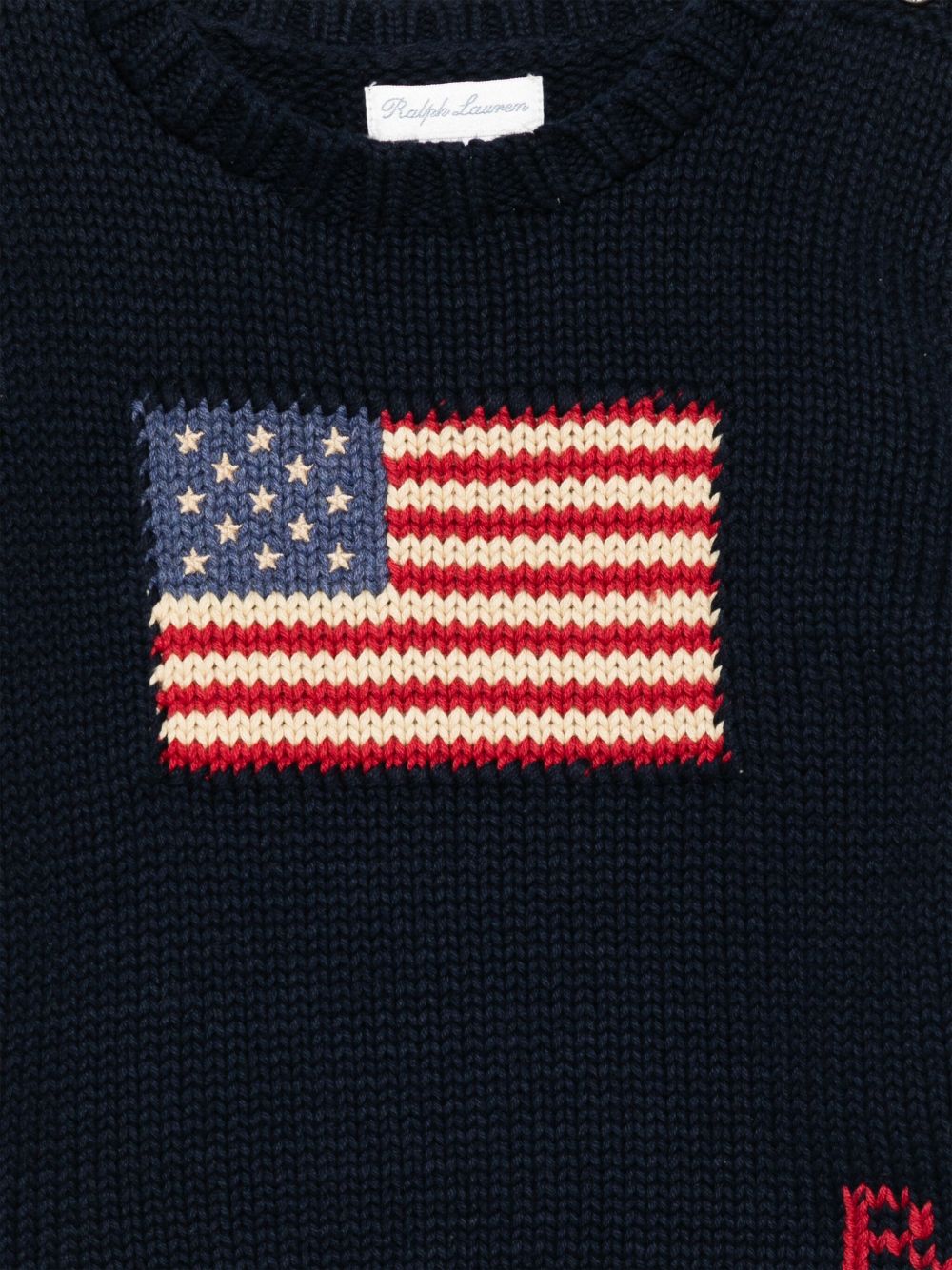 Maglione per neonato Ralph Lauren Kids blu navy con stampa grafica sul davanti 320668285 001 Ralph Lauren kids 