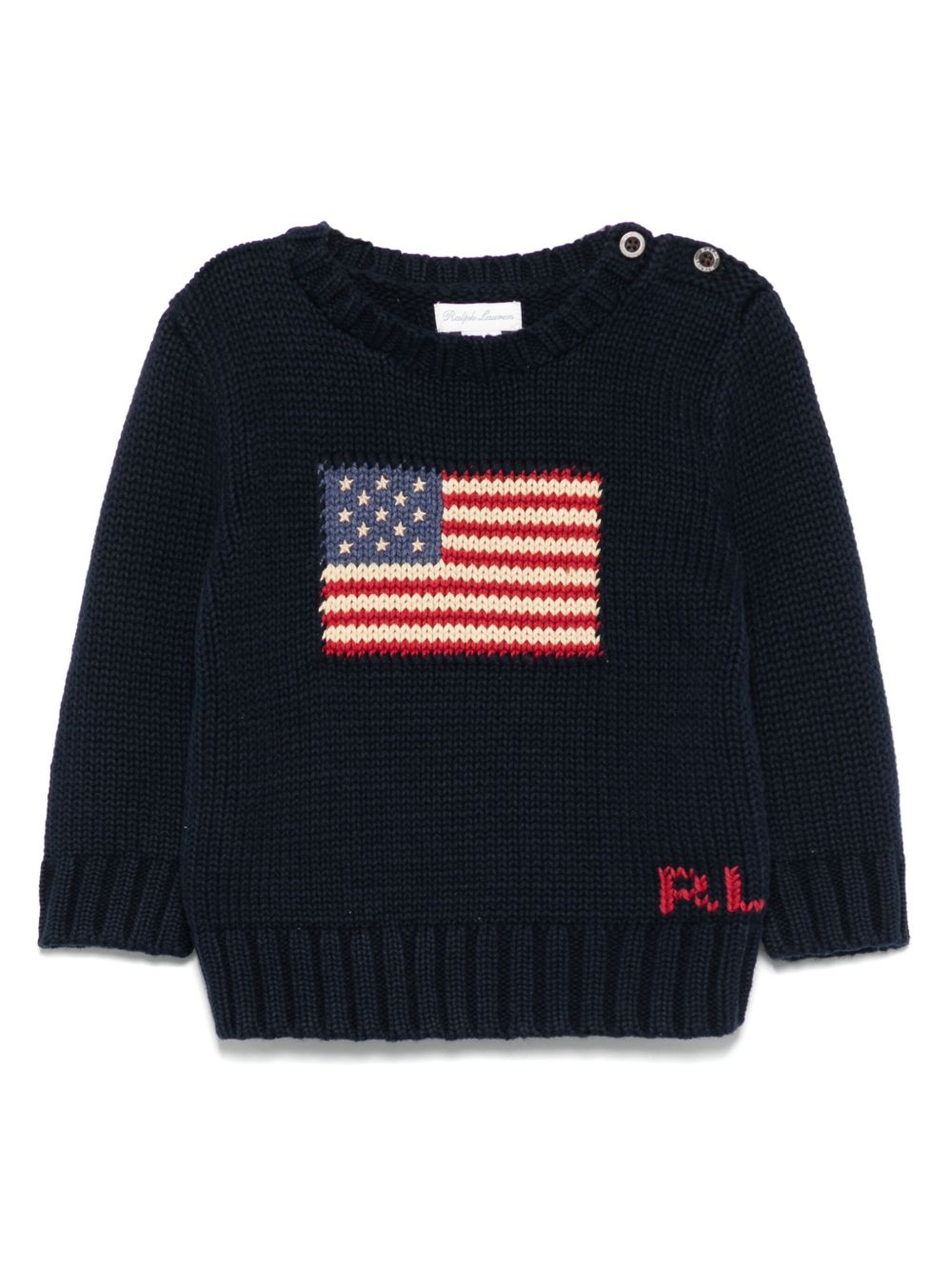 Maglione per neonato Ralph Lauren Kids blu navy con stampa grafica sul davanti 320668285 001 Ralph Lauren kids 