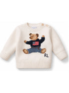 Maglione per neonato Polo Ralph Lauren Kids bianca con stampa grafica sul davanti<BR/> 320669571 003 Ralph Lauren kids 