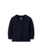 T-shirt per neonato Polo Ralph Lauren Kids blu con motivo Polo Pony ricamato 320843804 002 Ralph Lauren kids 