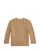 Cardigan per neonato Polo Ralph Lauren Kids beige con trama intrecciata 320925717 014 Ralph Lauren kids 