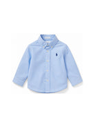 Camicia per neonato Ralph Lauren Kids azzurra con logo sul petto 320952199 001 Ralph Lauren kids 