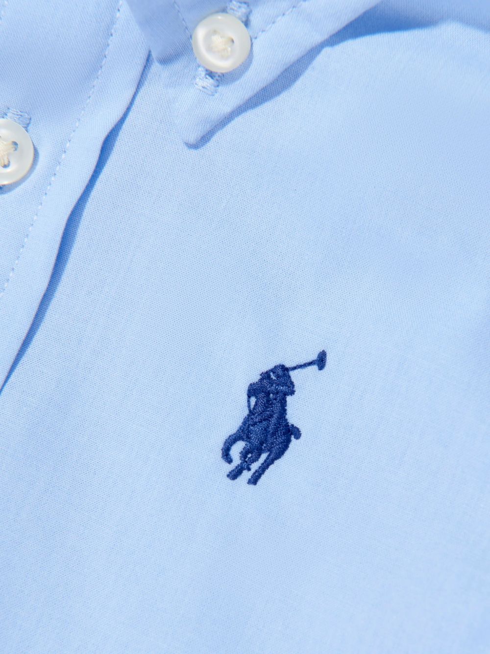 Camicia per neonato Ralph Lauren Kids azzurra con logo sul petto 320952199 001 Ralph Lauren kids 