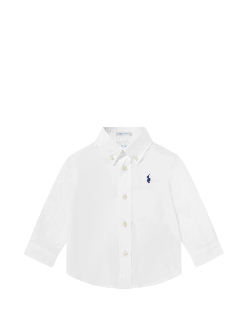 Camicia per neonato Ralph Lauren Kids bianca con logo ricamato sul petto 320952199 002 Ralph Lauren kids 