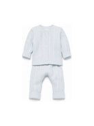 Set due pezzi maglione e pantaloni per neonato Polo Ralph Lauren Kids azzurro con trama intrecciata 320966889 002 Ralph Lauren kids 