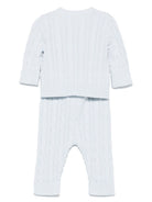 Set due pezzi maglione e pantaloni per neonato Polo Ralph Lauren Kids azzurro con trama intrecciata 320966889 002 Ralph Lauren kids 