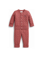 Set maglione e pantaloni per neonata Polo Ralph Lauren Kids rosa con maglia intrecciata 320966889 505 Ralph Lauren kids 