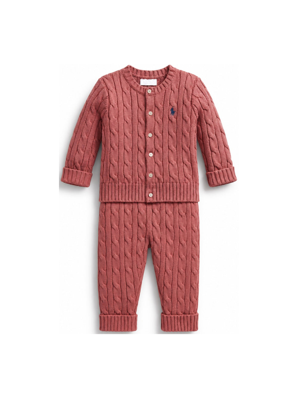 Set maglione e pantaloni per neonata Polo Ralph Lauren Kids rosa con maglia intrecciata 320966889 505 Ralph Lauren kids 