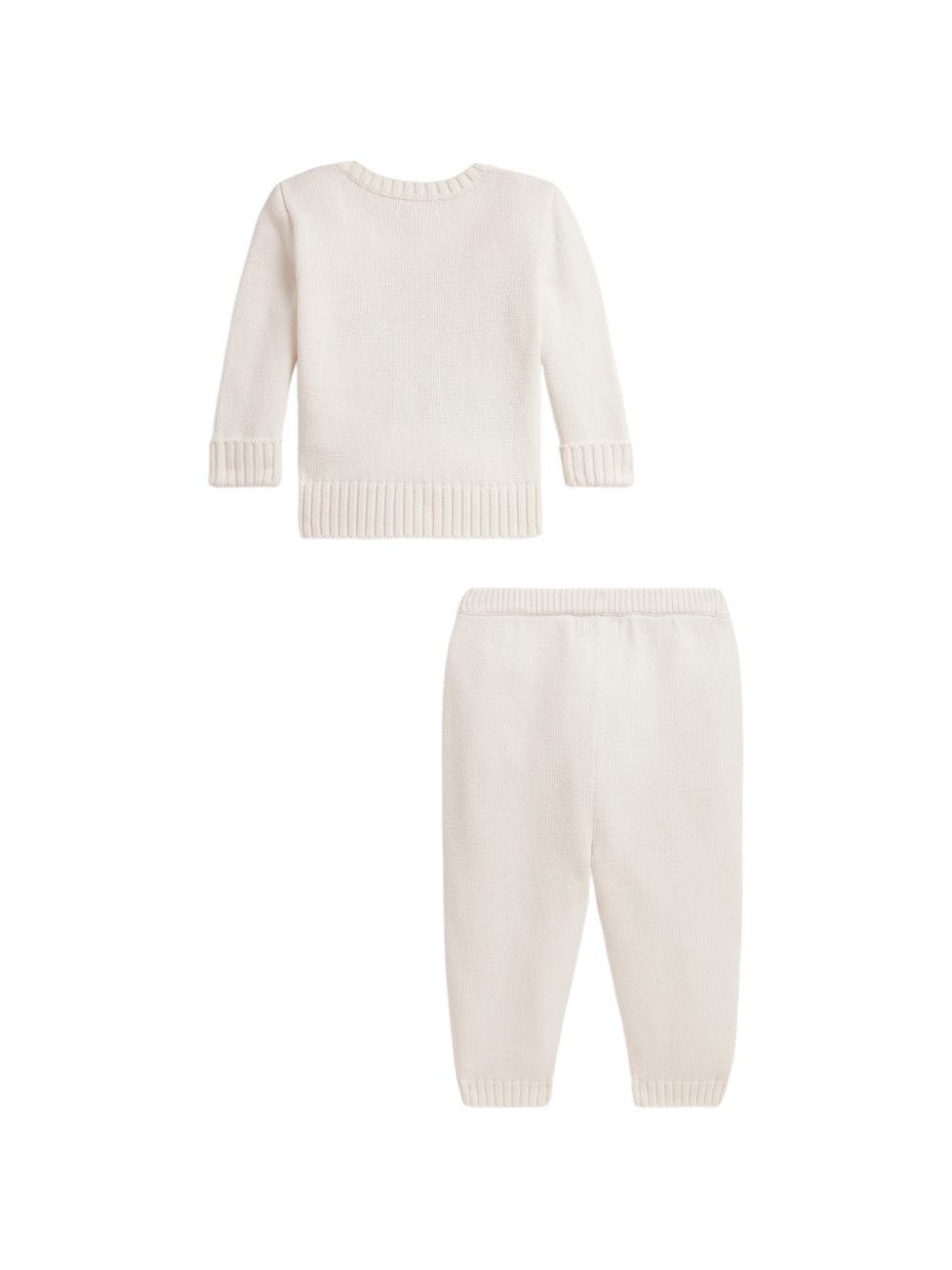 Set maglione e pantaloni per neonati Polo Ralph Lauren Kids bianco con ricamo Polo Bear sul davanti 320973695 500 Ralph Lauren kids 