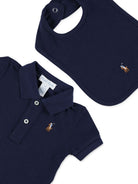 Set body e bavaglino per neonato Polo Ralph Lauren Kids blu con logo ricamato 320981612 001 Ralph Lauren kids 
