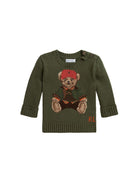 Maglione per neonato Polo Ralph Lauren Kids verde con ricamo Polo Bear 320B26206 001 Ralph Lauren kids 