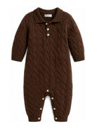 Tutina per neonato Polo Ralph Lauren Kids marrone con trama intrecciata 320B26211 002 Ralph Lauren kids 