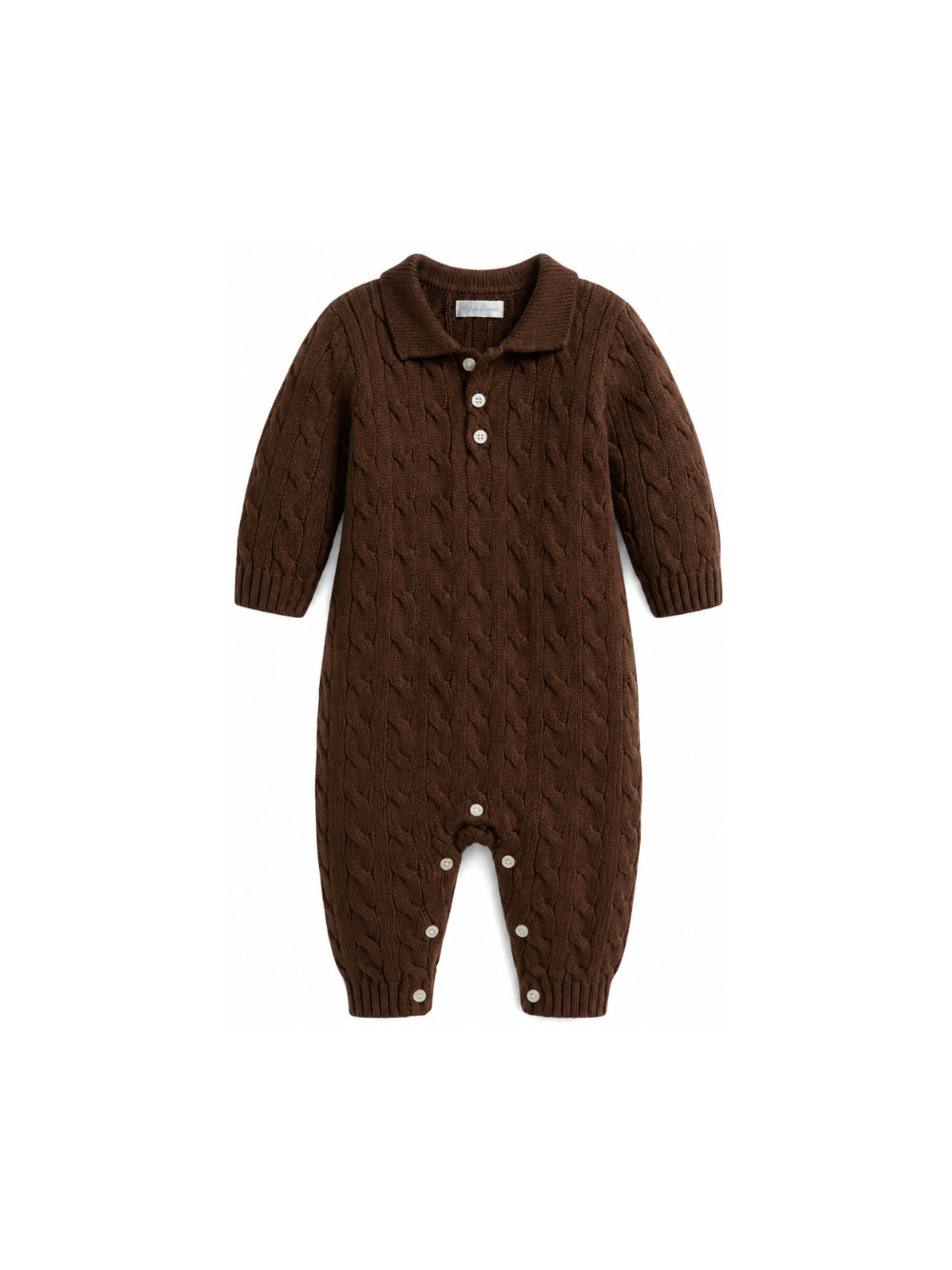 Tutina per neonato Polo Ralph Lauren Kids marrone con trama intrecciata 320B26211 002 Ralph Lauren kids 