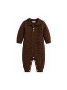 Tutina per neonato Polo Ralph Lauren Kids marrone con trama intrecciata 320B26211 002 Ralph Lauren kids 