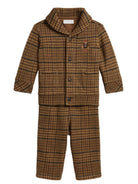 Completo giacca e pantaloni per neonato Polo Ralph Lauren Kids marrone con motivo Principe di Galles 320B27190 001 Ralph Lauren kids 