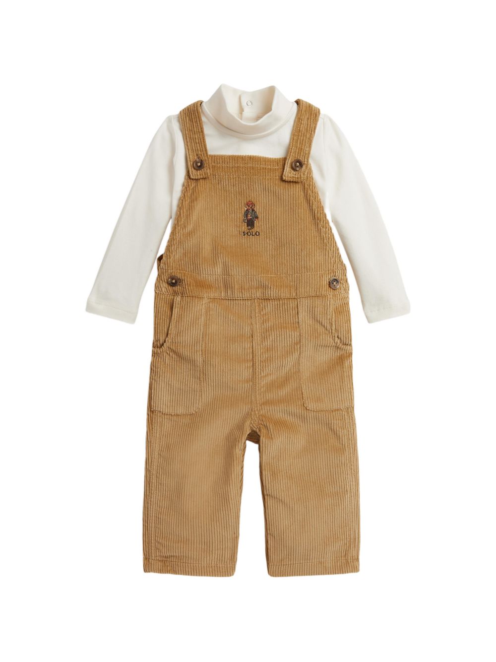 Completo per neonato Ralph Lauren Kids marrone con motivo orsetto sul davanti 320B27219 001 Ralph Lauren kids 