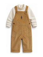 Completo per neonato Ralph Lauren Kids marrone con motivo orsetto sul davanti 320B27219 001 Ralph Lauren kids 
