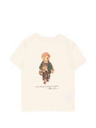 T-shirt per neonato Polo Ralph Lauren Kids beige con stampa grafica 320B27298 001 Ralph Lauren kids 