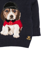 Maglione per neonato Polo Ralph Lauren Kids blu con intarsio a forma di cane 320B28343 001 Ralph Lauren kids 