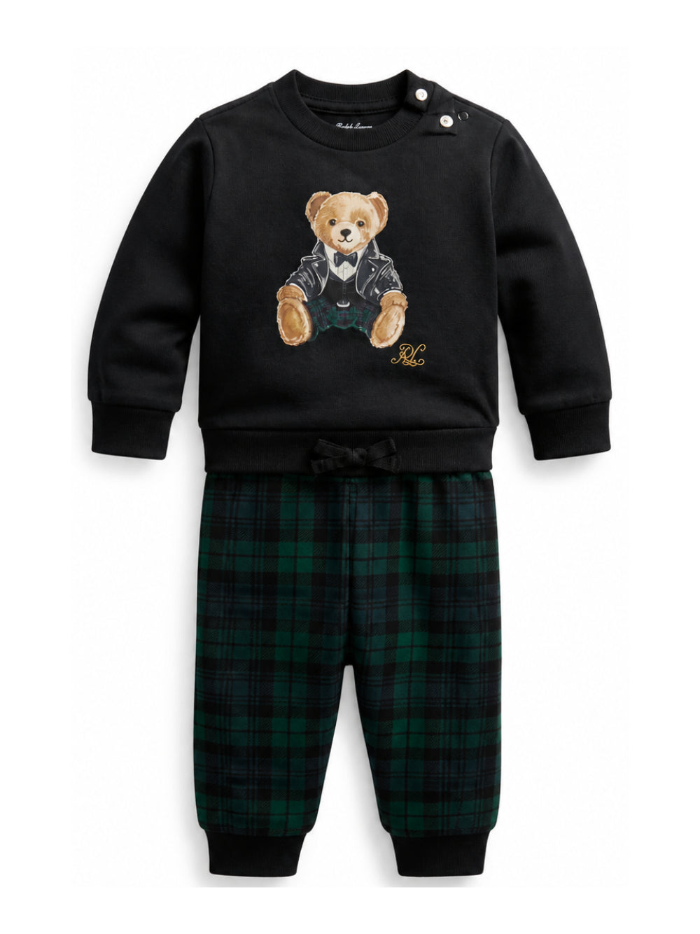 Completo per neonato Polo Ralph Lauren Kids nero con motivo Polo Bear 320B28710 002 Ralph Lauren kids 