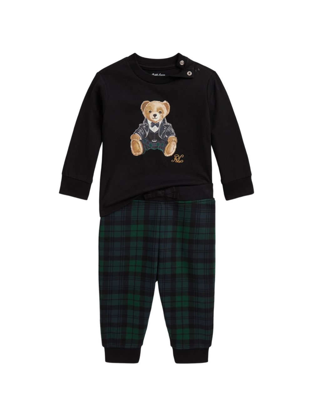 Completo per neonato Polo Ralph Lauren Kids nero con motivo Polo Bear 320B28710 002 Ralph Lauren kids 