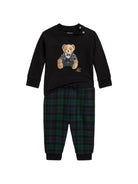 Completo per neonato Polo Ralph Lauren Kids nero con motivo Polo Bear 320B28710 002 Ralph Lauren kids 