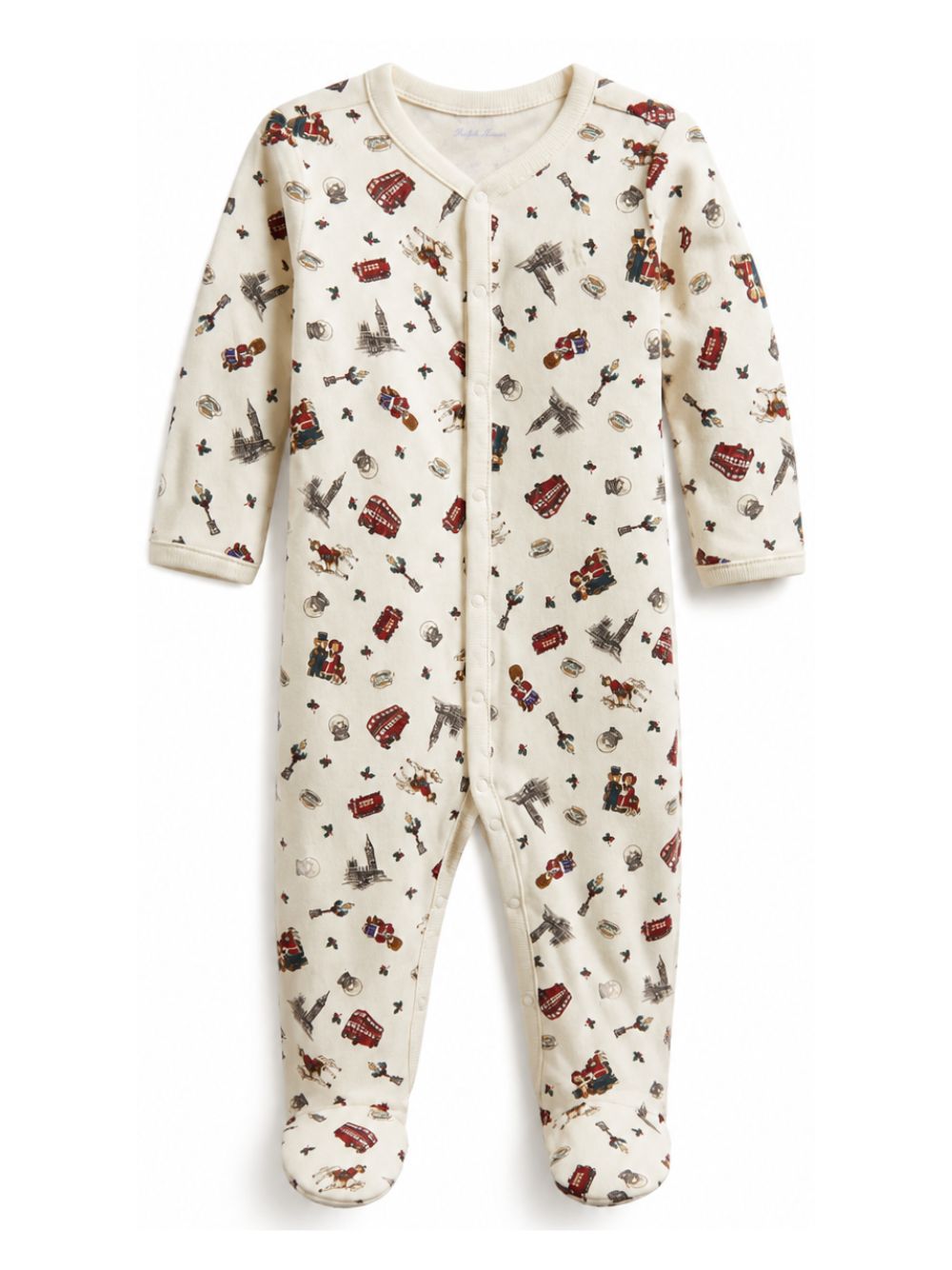 Tutina per neonati Polo Ralph Lauren Kids bianca con stampa grafica all-over 320B28714 001 Ralph Lauren kids 