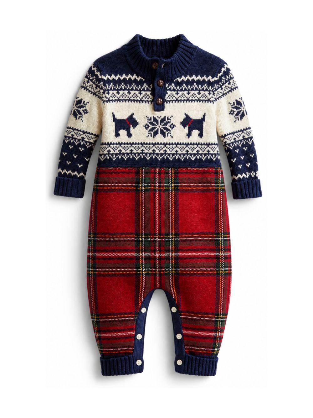 Tutina Holiday per neonato Polo Ralph Lauren Kids multicolore con intarsio Fair Isle 320B29054 001 Ralph Lauren kids 