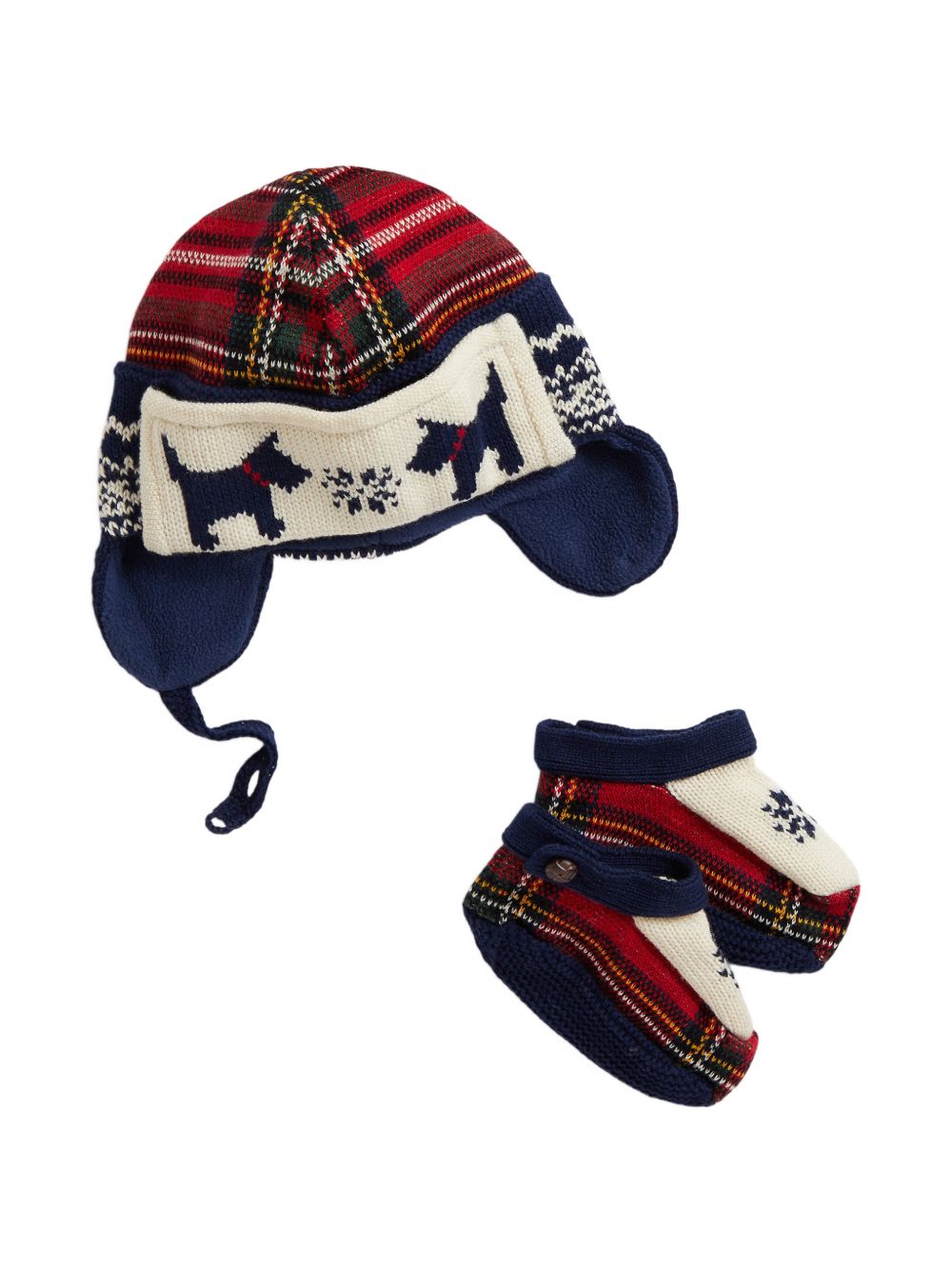 Set cappello e babbucce Holiday Hat per neonati Polo Ralph Lauren Kids multicolore con dettagli ricamati 320B29055 001 Ralph Lauren kids 