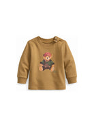 T-shirt per neonato Polo Ralph Lauren Kids marrone con stampa Polo Bear 320B30236 001 Ralph Lauren kids 