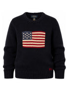 Maglione per bambino Polo Ralph Lauren kids blu con bandiera americana ricamata 322668285 001 Ralph Lauren kids 