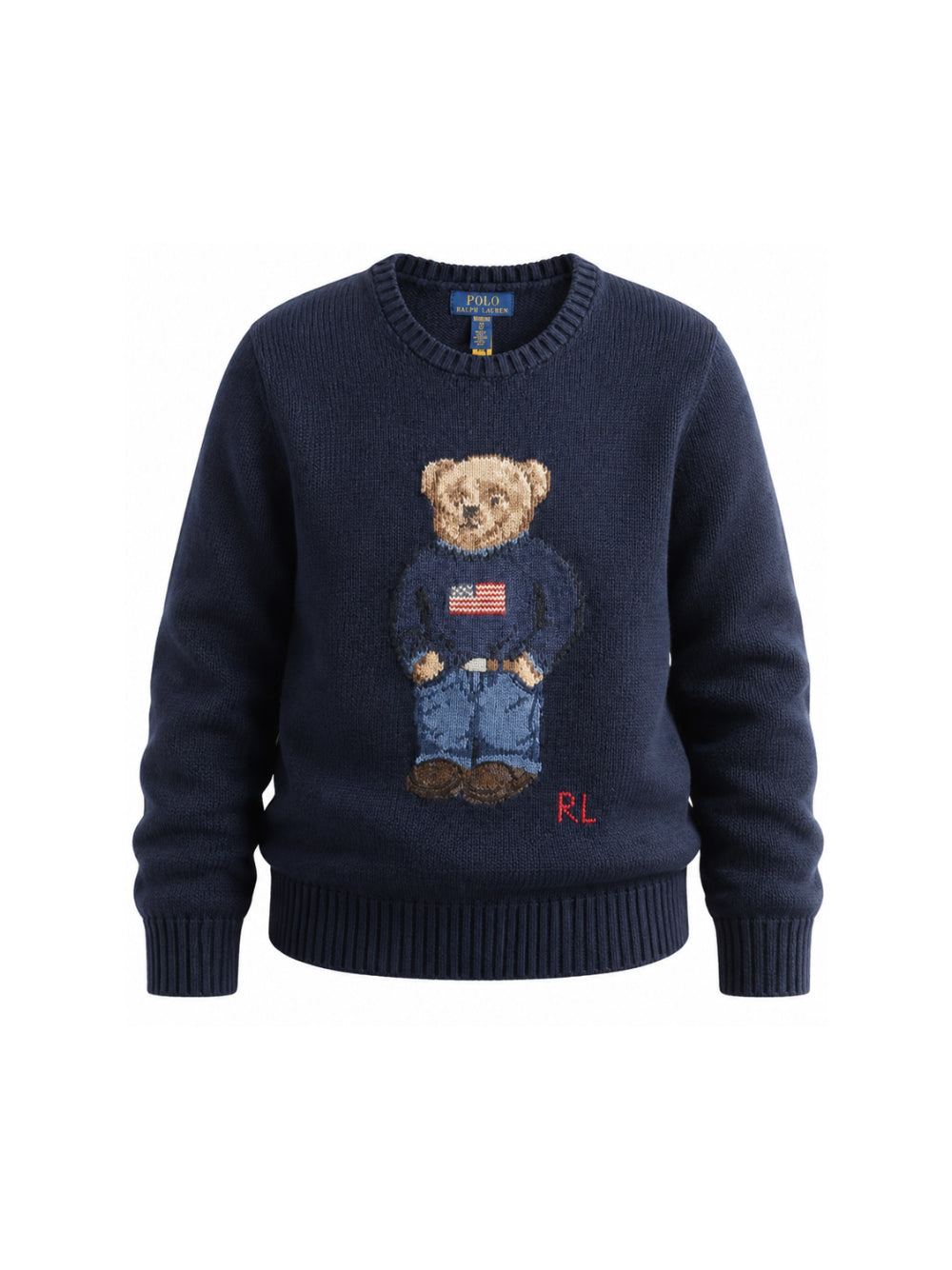 Maglione per bambino Polo Ralph Lauren Kids blu con caratteristico motivo Polo Bear 322668286 002 Ralph Lauren kids 