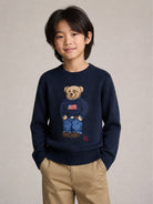 Maglione per bambino Polo Ralph Lauren Kids blu con caratteristico motivo Polo Bear 322668286 002 Ralph Lauren kids 