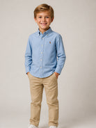Camicia per bambino Polo Ralph Lauren Kids azzurra con motivo ricamato Polo Pony 322677133 002 Ralph Lauren kids 