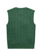 Gilet per bambino Polo Ralph Lauren Kids verde con scollo a V 322702300 GREEN Ralph Lauren kids 