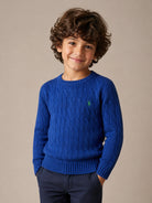 Maglione per bambino Polo Ralph Lauren Kids blu con motivo intrecciato 322702674 AZURE Ralph Lauren kids 