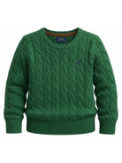 Maglione per bambino Polo Ralph Lauren Kids verde con trama intrecciata 322702674 GREEN Ralph Lauren kids 